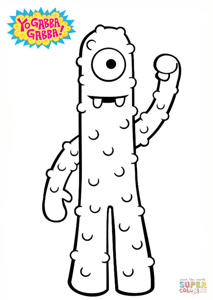 Yo Gabba Gabba Muno Coloring Pages Templates