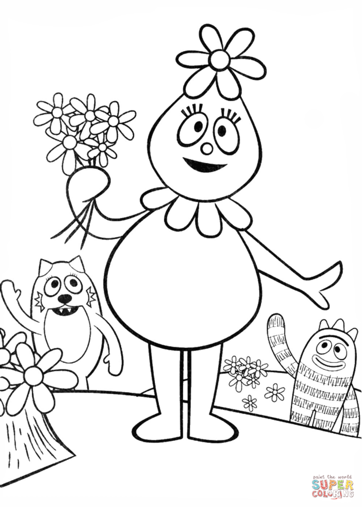 Yo Gabba Gabba Foofa Coloring Pages Templates