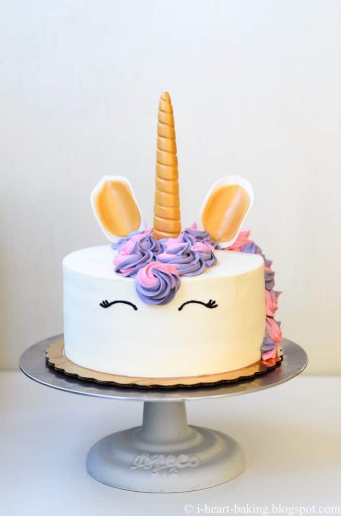 Rainbow Unicorn Horn Birthday Cake