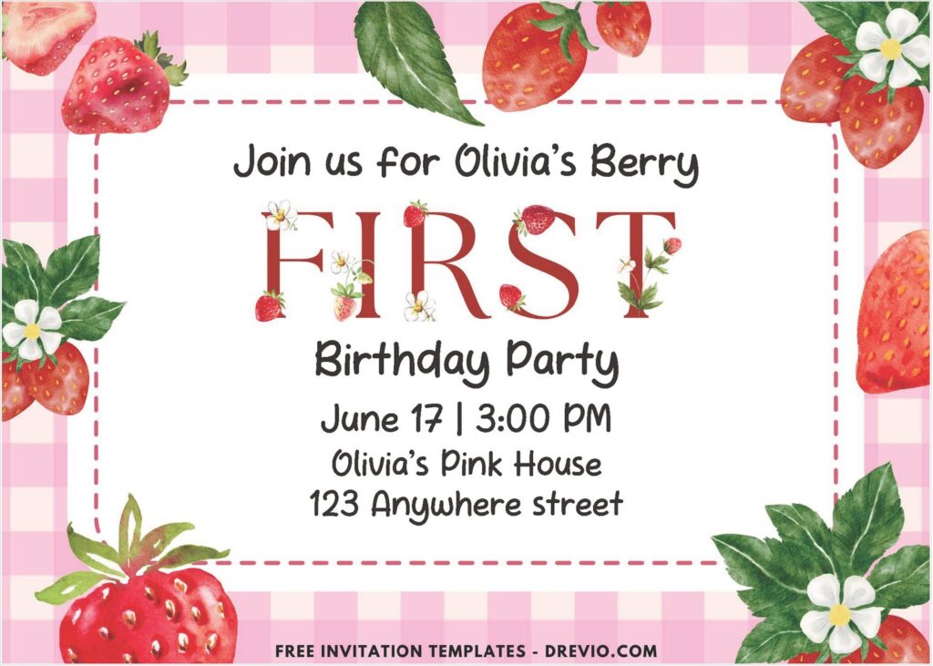 Strawberry Invitation