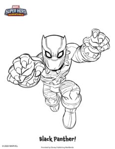 Avengers Coloring Page - Black Panther