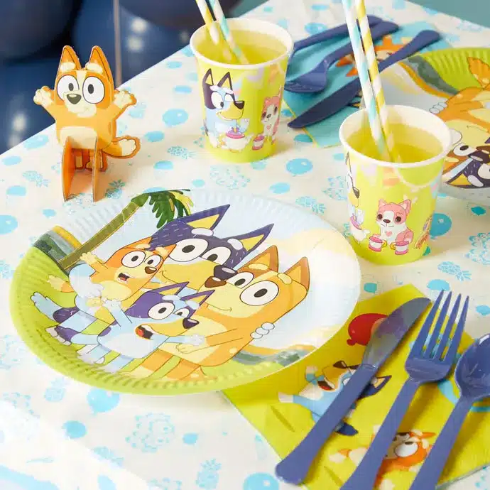 Bluey Birthday Party Table Setting