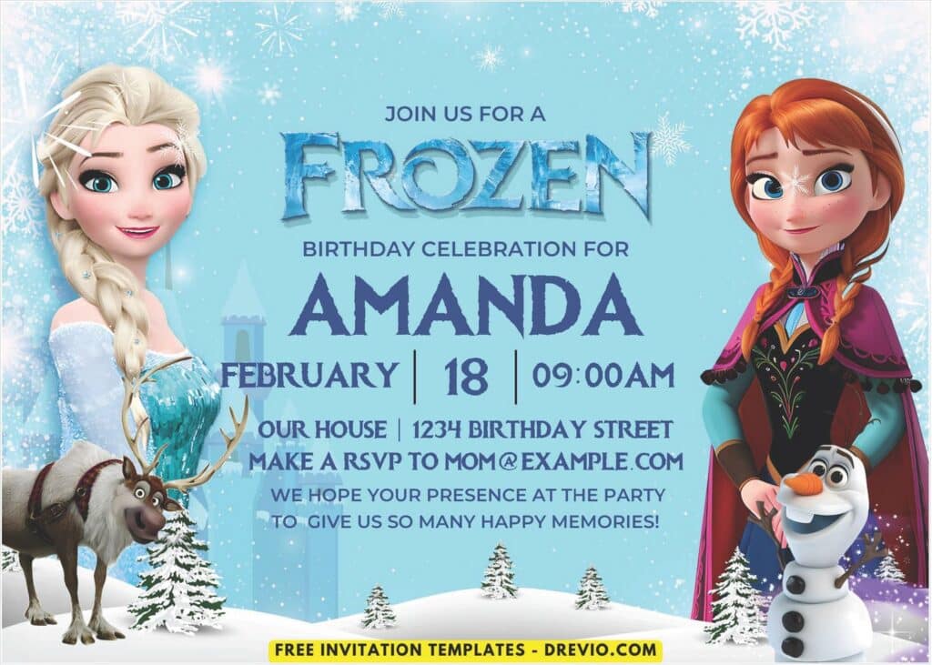 Disney Frozen Birthday Invitation