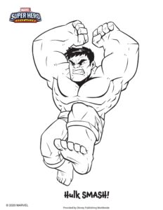 Avengers Coloring Page - Hulk