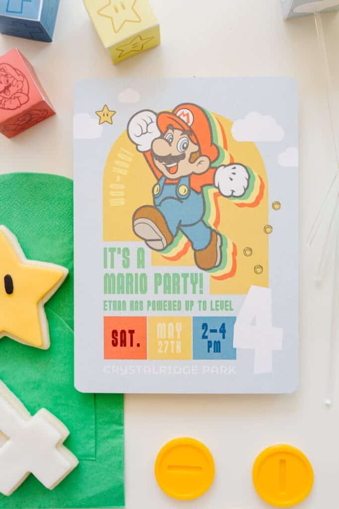 Super Mario Birthday Invitation Ideas