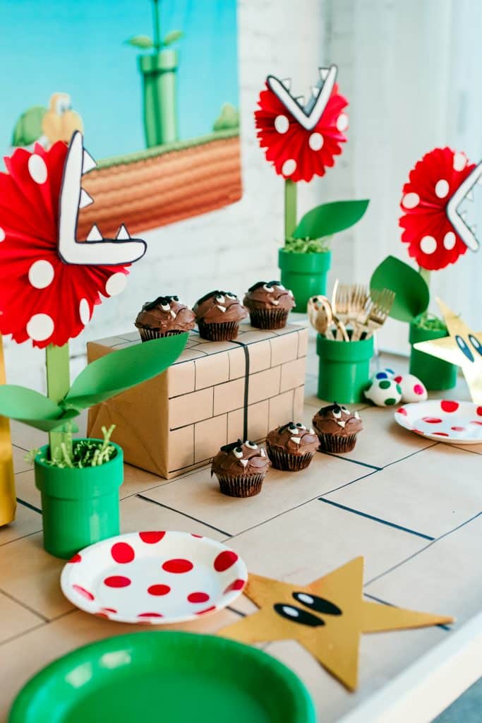 Super Mario Birthday Table Setting