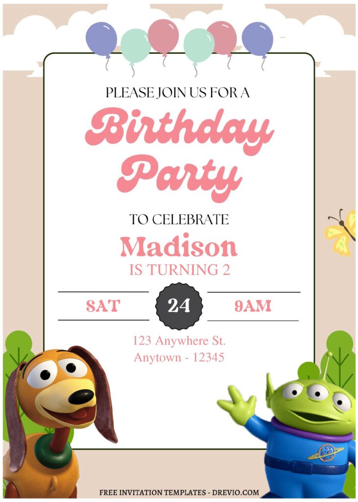 Invitation Template of (Free PDF Invitation) Gear Up Fun Toy Story Birthday Invitation 2