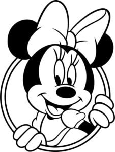 Coloring Pages - Minnie Welcome Title