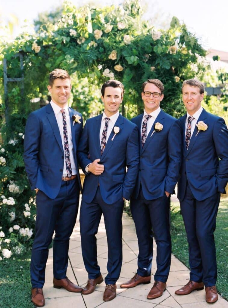 Groomsmen in Blue Suit