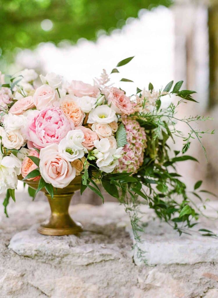 Wedding Centerpiece with Peony and Rose