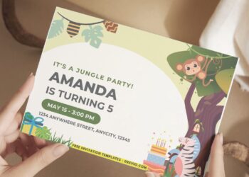 Adorable Party Animal Zebra birthday Party invitation