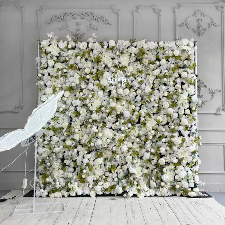 A Beautiful Piece Of Backdrop Made Of Peony Arrangements