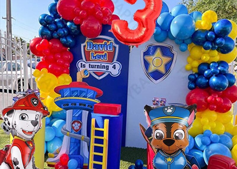 PAW Patrol Backdrop and Balloon Decorations