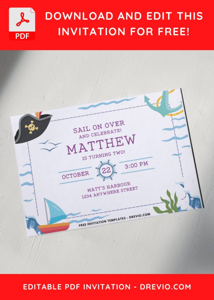 Sailor Baby Shower Invitation