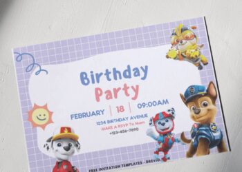 Birthday Invitation With PAW Patrol Theme