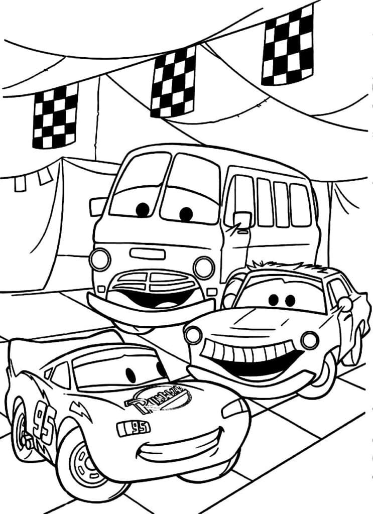 Disney Cars Coloring Page Template