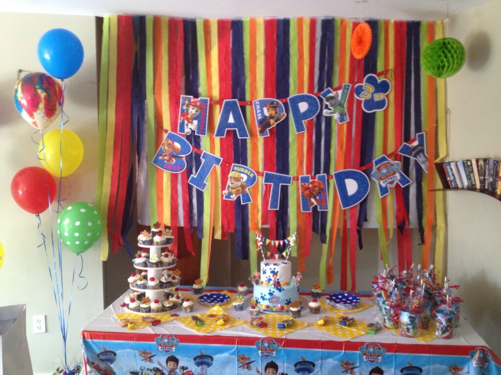 Balloon And Streamer for PAW Patrol Birthday Party