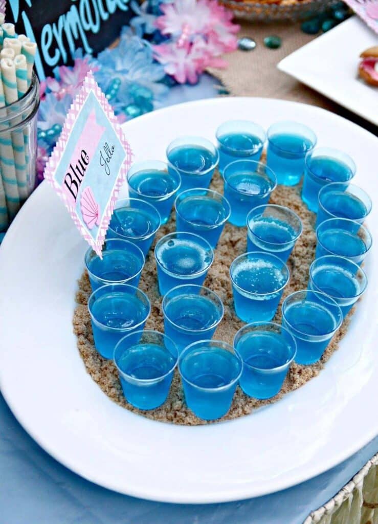 Blue Jell-O jellyfish