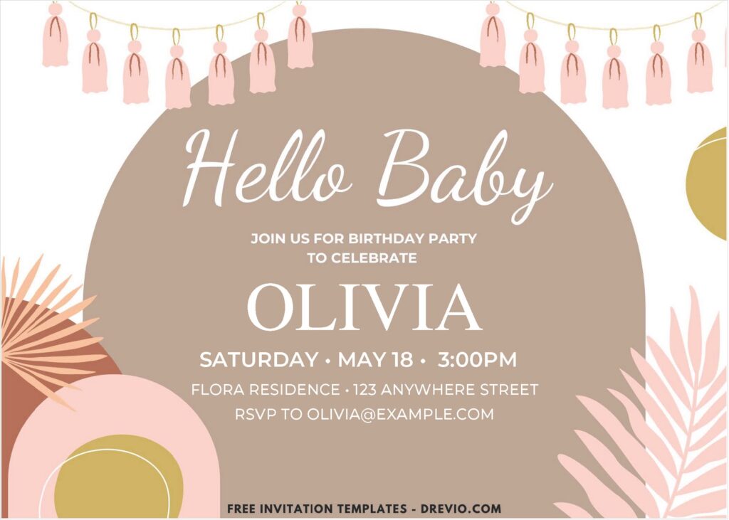 Boho Baby Shower Invitation