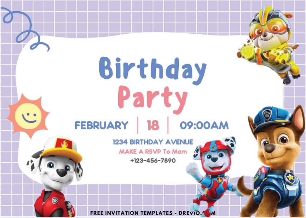 PAW Patrol Puppy Birthday Invitation