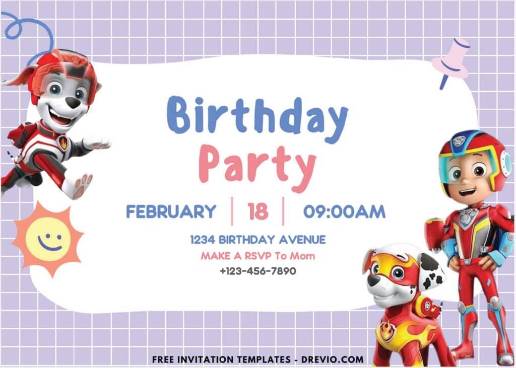 Simple PAW Patrol Invitation