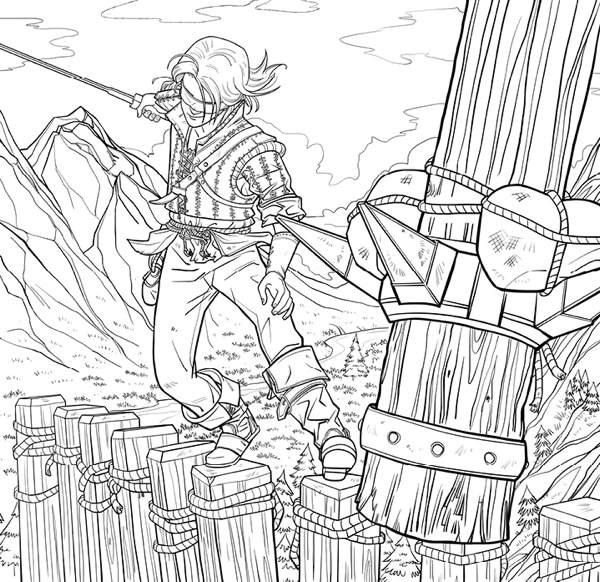 The Witcher Coloring Page