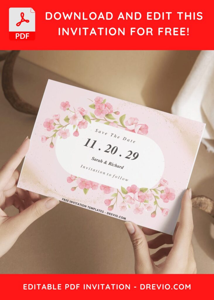 Sakura Garden Wedding Invitation