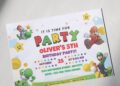 Super Mario Gamer Birthday Invitation