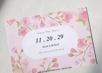 Japanese Sakura Wedding Invitation