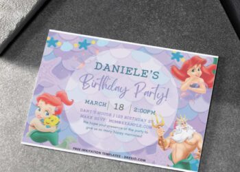 Disney Ariel Birthday Invitation