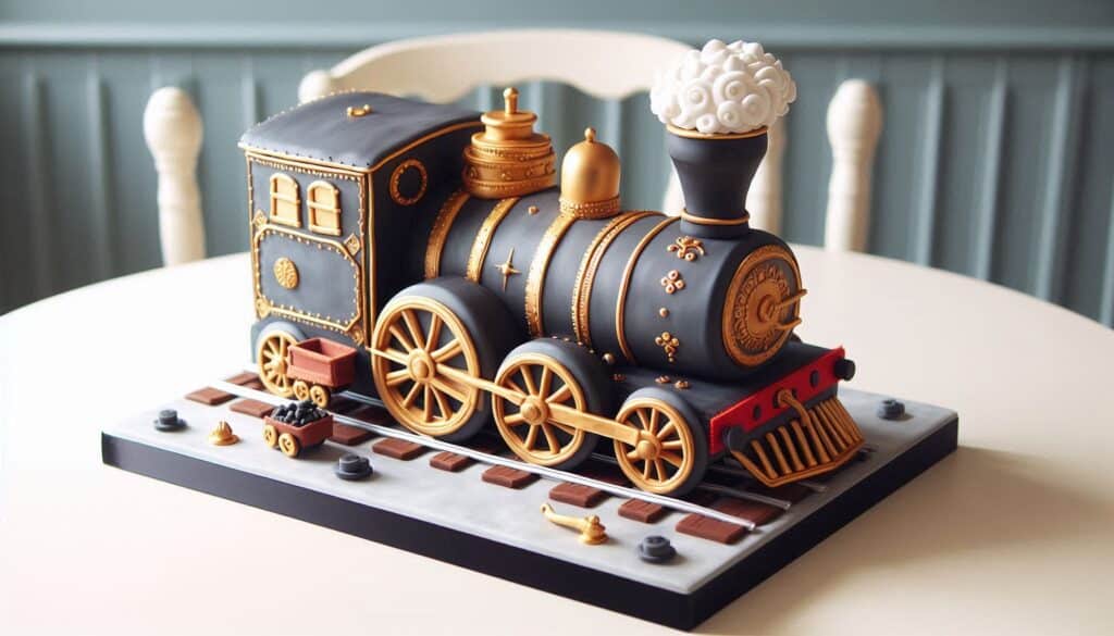 Sample of Train Themed Birthday Cake