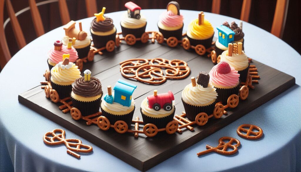 Cupcake Trains served on the table