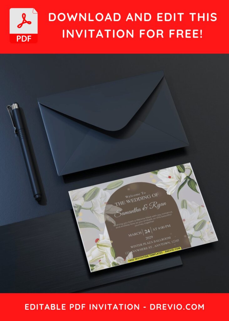 Garden Inspired Wedding Invitation Templates