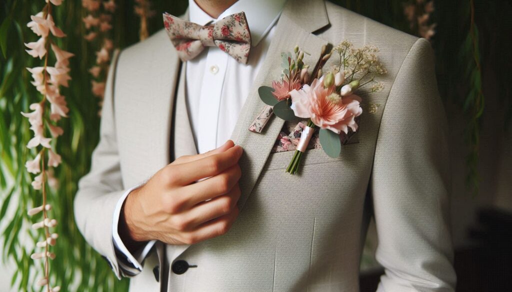 Classic Groom suite with Floral boutonniere