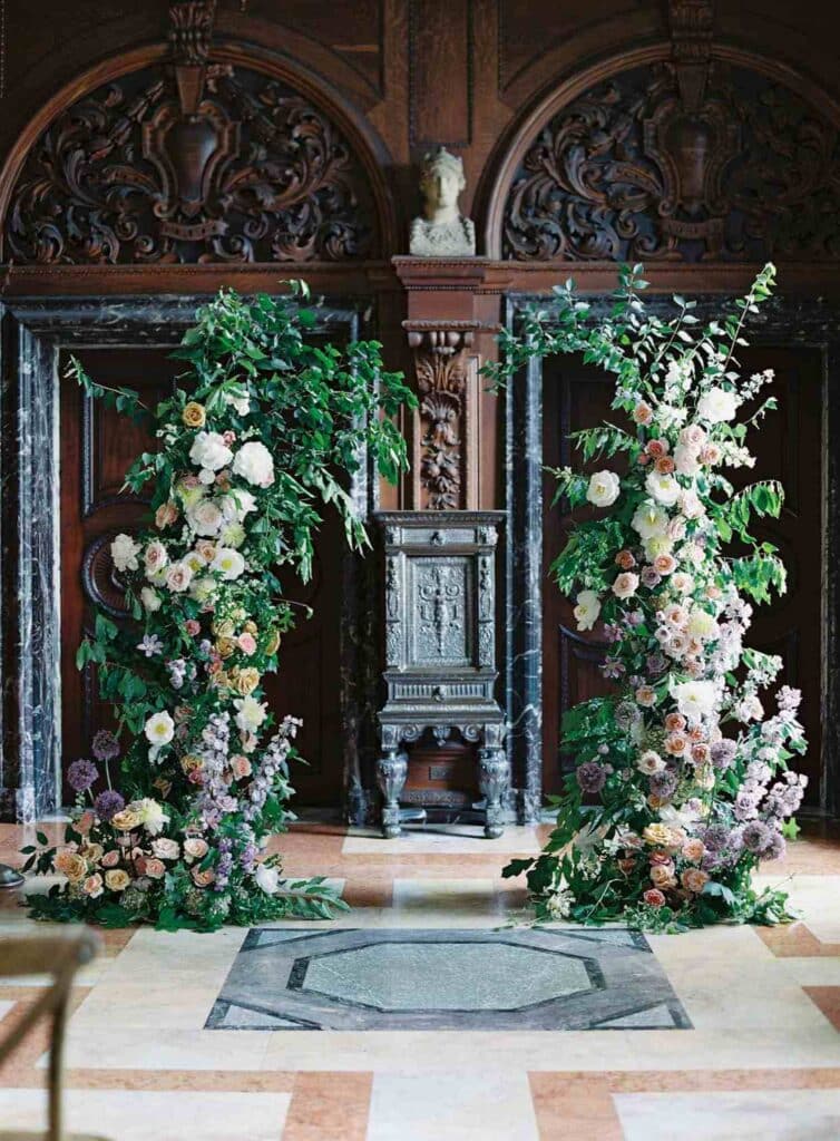 Gorgeous Greenery and Peony Aisle Decorations