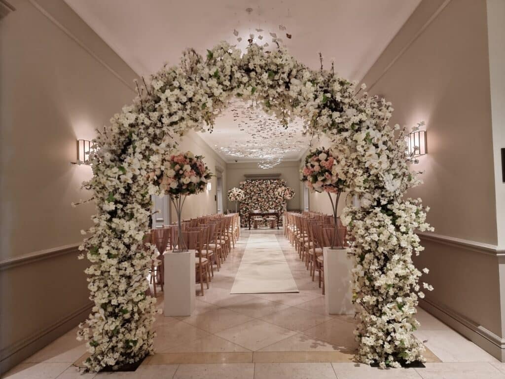 Beautiful Sakura Cherry Blossom Floral Wedding Arch