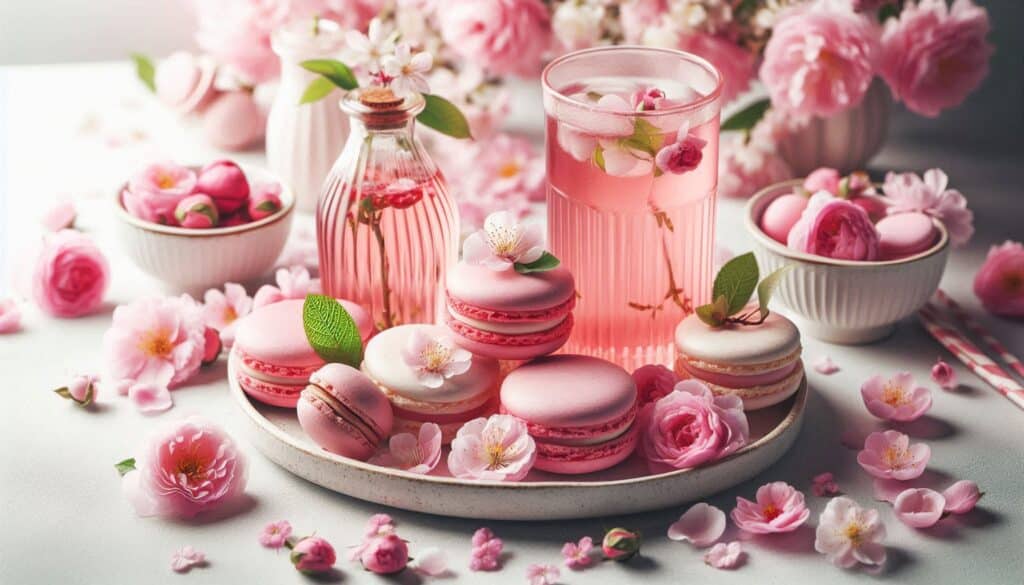 Macarons, rose cocktails and more