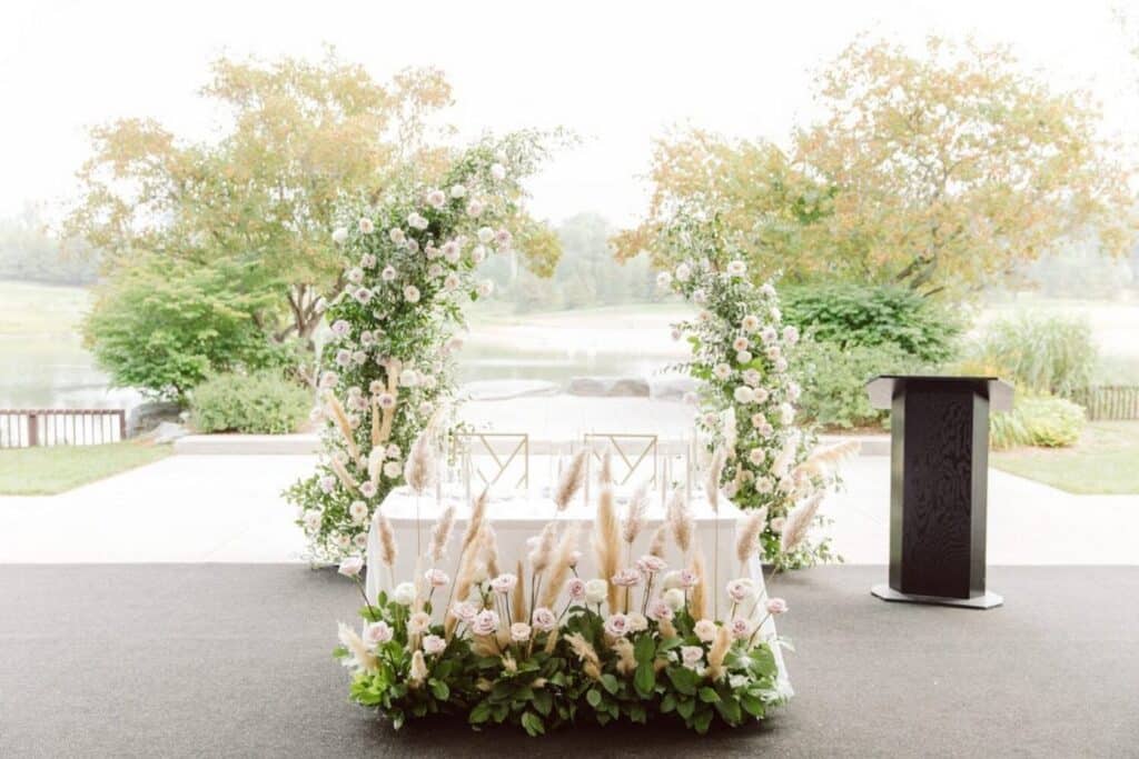 Modern Garden Arch Wedding