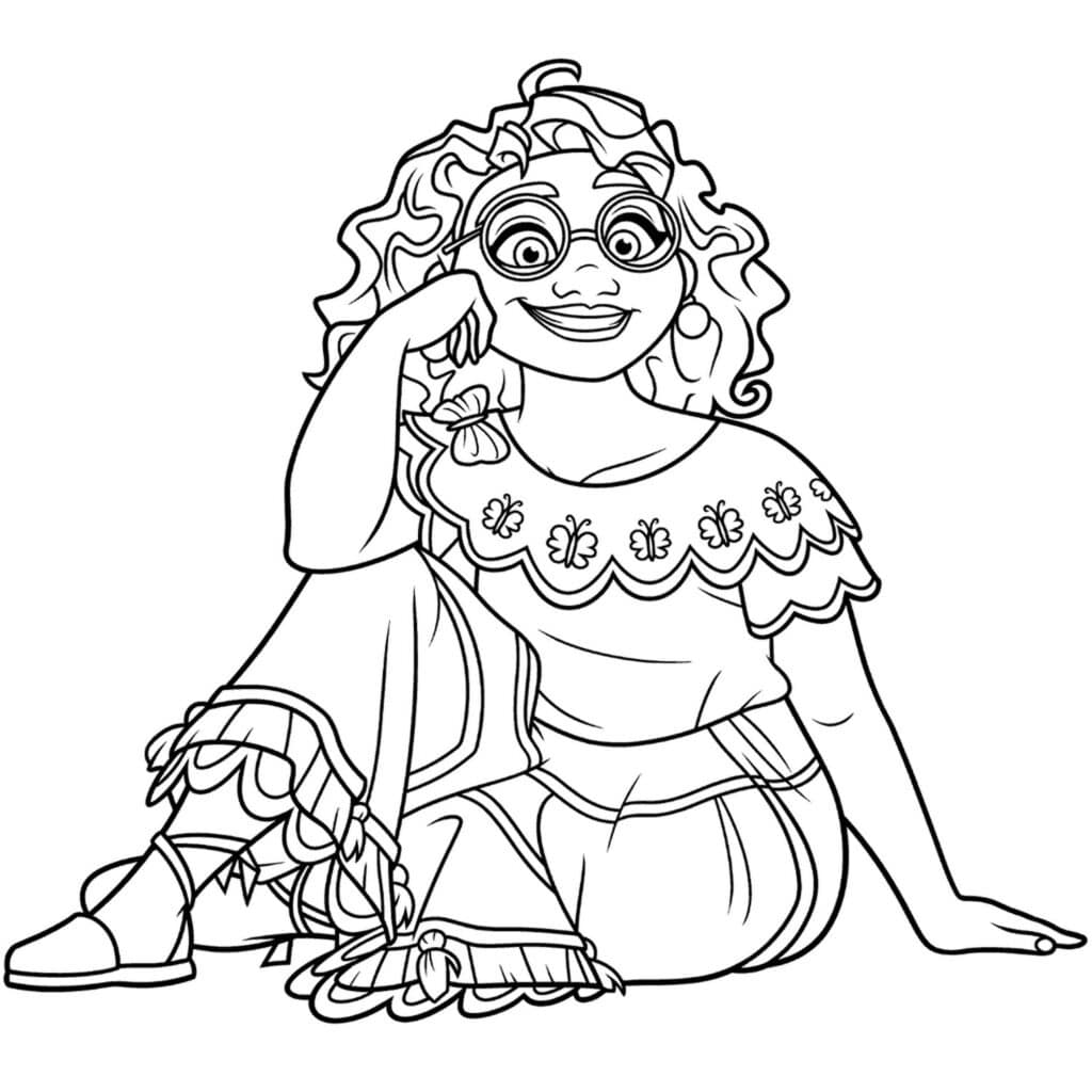 Disney Encanto Mirabel Coloring Page Template