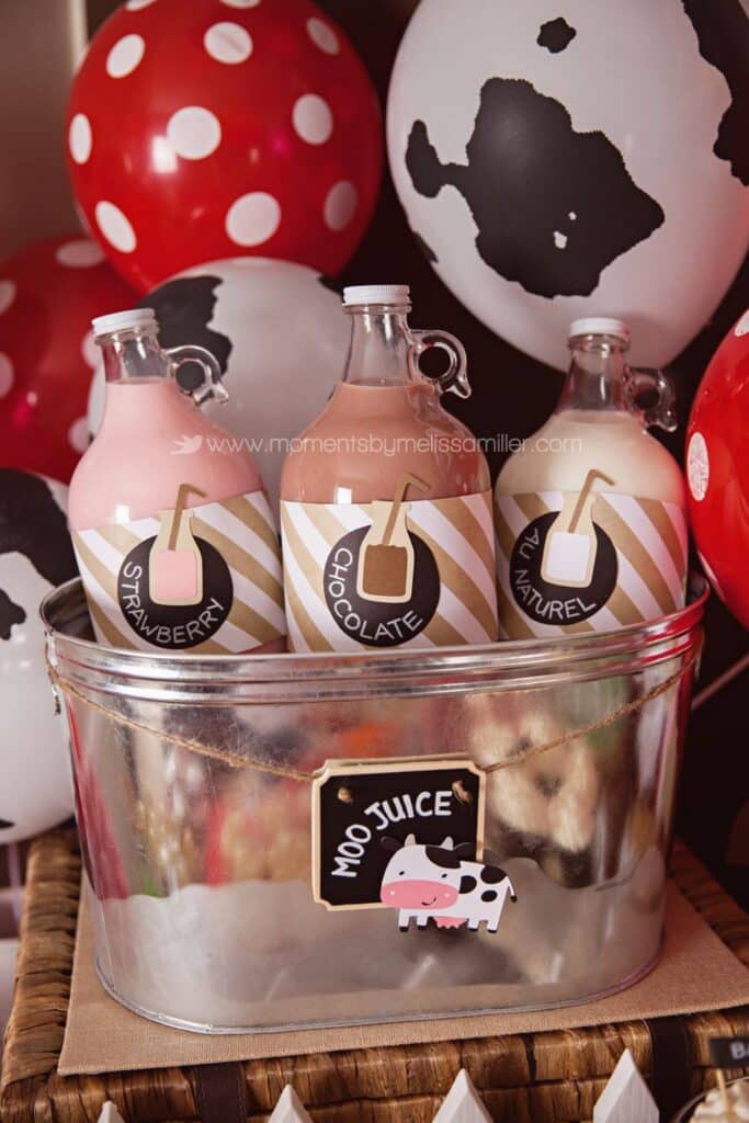 Shaun the sheep themed Farm Fresh Lemonade & Chocolate milk in jug