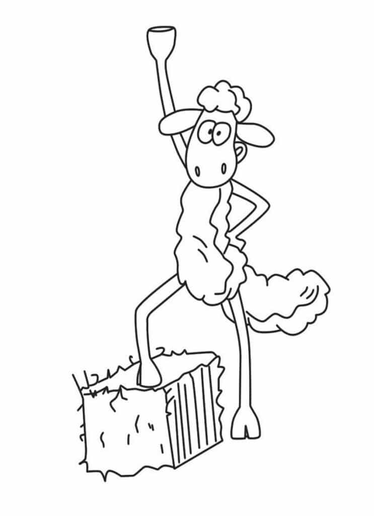 Shaun the Sheep Timmy Coloring Page Template