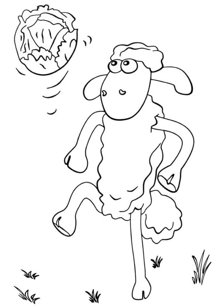 Shaun the Sheep Juggling Coloring Page Template