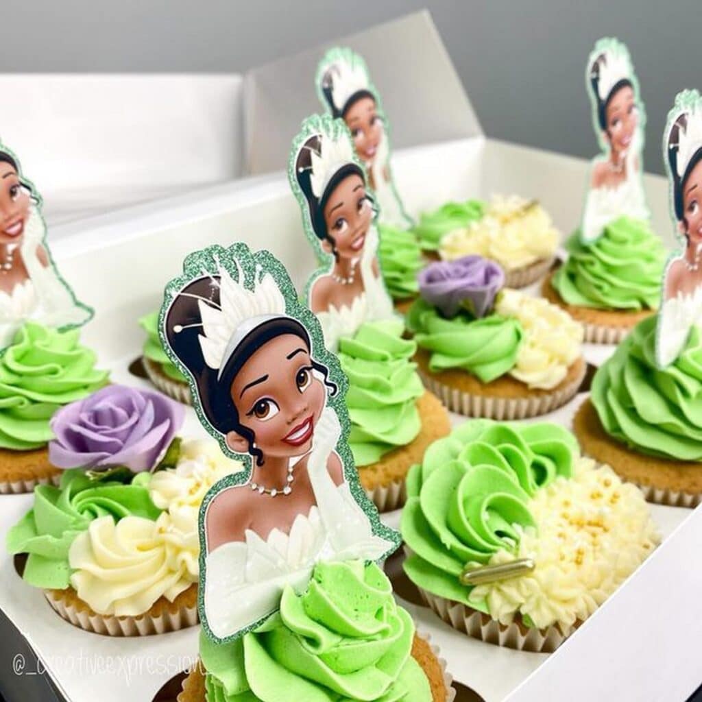 Princess Tiana  Cupcakes