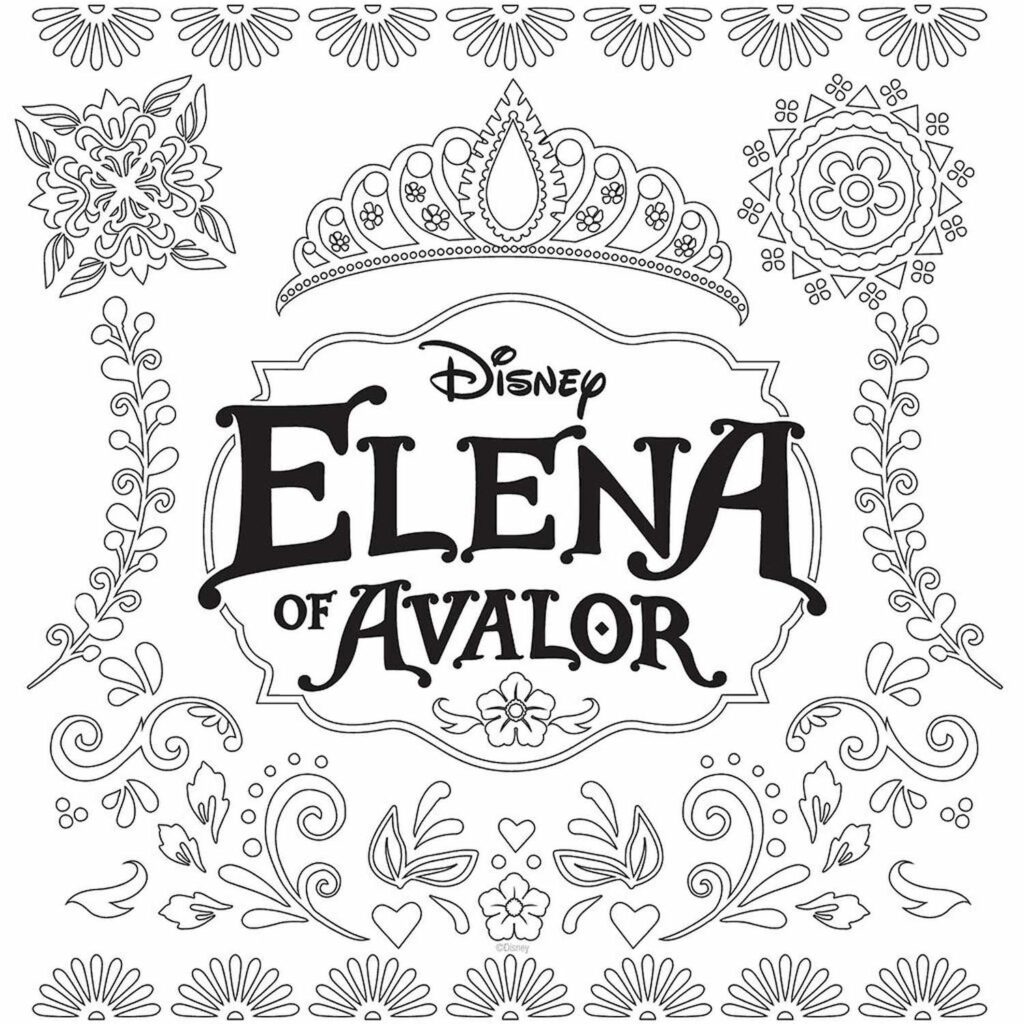 Elena of Avalor Coloring Page Template