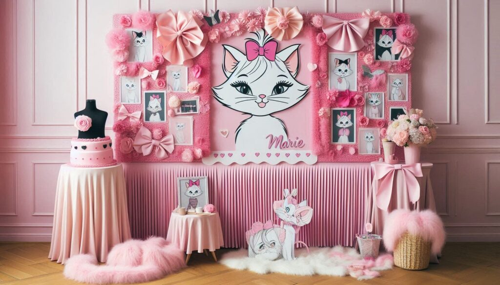 DIY Mario the Aristocat Ears and Bow Backdrops