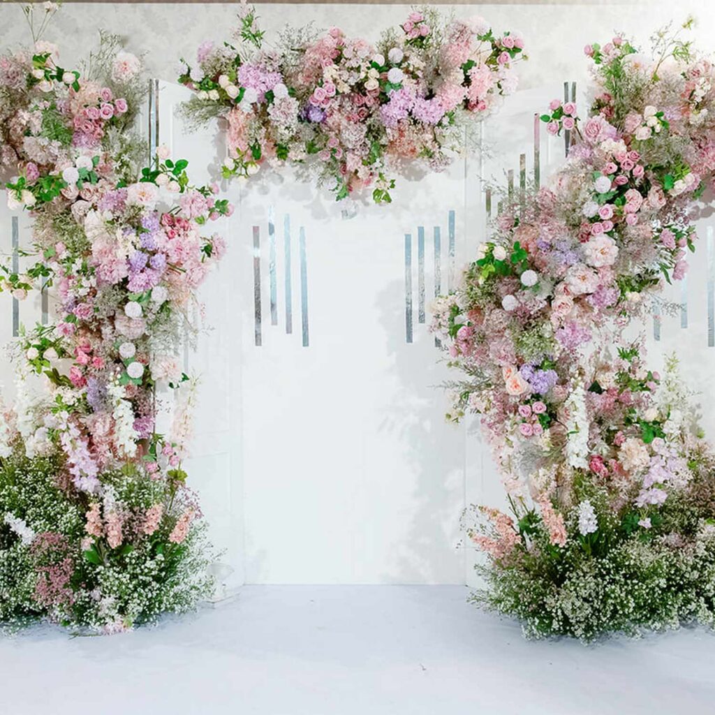 Faux Flower Floral Wedding Backdrop