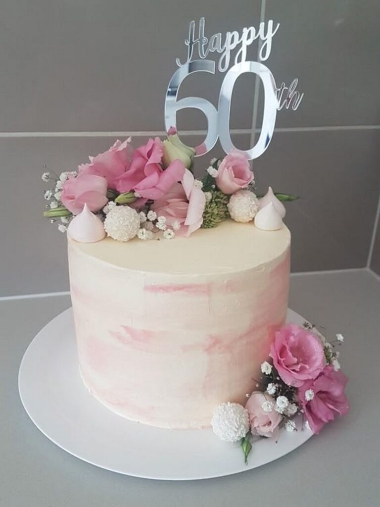 20 Simple 60th Birthday Cake Designs