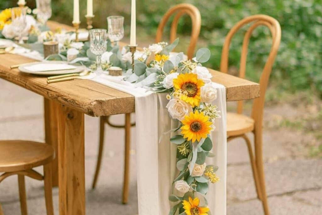 Beautiful Sunflower Table Decoration