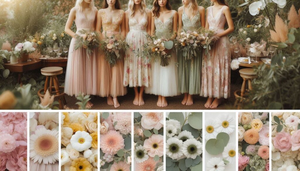 Pastel Beige Dresses Idea for Bridesmaids