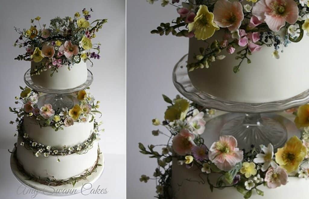 Wildflower Wedding Cake